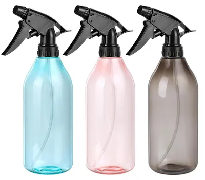 Produktbild von Sprühflasche Kunststoff, 450 ml, 3 Stück, für Pflanzen und Haarpflege