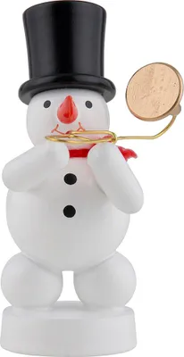 Immagine prodotto di Decorazione natalizia pupazzo di neve con tromba altezza 8cm NUOVO