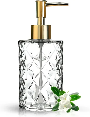 Produktbild von 330 ml Seifenspender aus Klarglas mit Pumpe, für Handwaschmittel/Geschirrspülmittel, Küche/Badezimmer