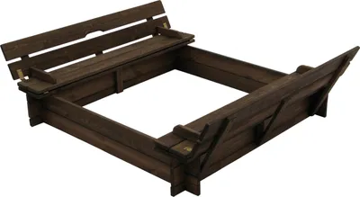 Produktbild von Sandkasten aus Holz mit Deckel und Bänken B118 x T118 x H20 cm
