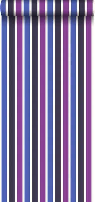 Immagine prodotto di ESTAhome Carta da parati a righe blu e viola - 116518 - 53 cm x 10,05 m
