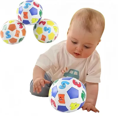 Immagine prodotto di Giocattolo educativo per bambini, palla in gomma, 10 cm, ideale per imparare i colori e i numeri