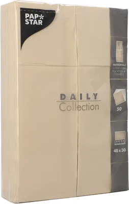 Produktbild von 400 Bestecktaschen "DAILY Collection" 48 cm x 30 cm sand