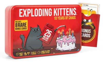 Obrázek produktu pro Exploding Kittens – Plechová edice k 10. výročí, pro 2–5 hráčů, věk 7+