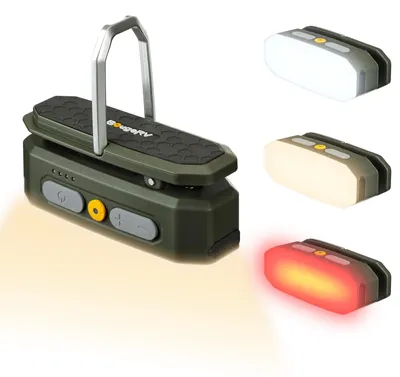 Campinglampe 3200 mAh, Sensorlicht, 380 Lumen, mit Haken und Magnet, dunkelgrün