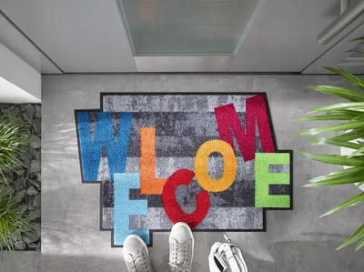 Produktbild von wash+dry Fußmatte Crazy Welcome waschbare Schmutzmatte , Größe:60 x 85 cm