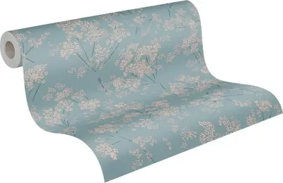 Obrázok produktu pre Netkaná tapeta 39548-5 Casual Living kvety tyrkysovo béžová
