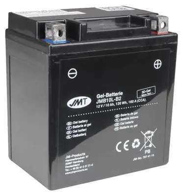 Image de Batterie JMT GEL YB10L-B2 12V 10AH pour Suzuki GS500GSX 600F GSX400 DR650