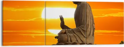 Produktbild von Bild auf Leinwand - Leinwandbild - tempel buddha - 150x50cm - Wand Bild - Wanddeko - Wandbilder - Leinwanddruck - Bilder - Kunstdruck - Wanddekoration - Leinwand bilder - Wandkunst - CA150x50-3532