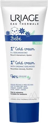 Zdjęcie produktu dla Uriage Bebe 1st Ultraodżywczy krem ochronny do twarzy i ciała dziecka, 75ml