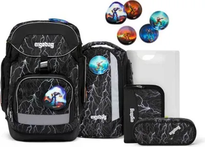 Produktbild von Ergobag Pack Schulrucksack Set Super ReflektBär GLOW Edition