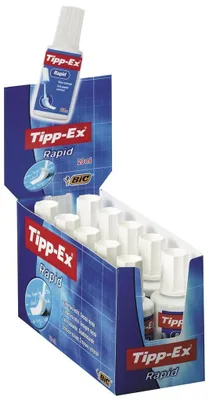 Zdjęcie produktu dla BIC Tipp-Ex, 20 ml, Niebieski, Czerwony, Biały, Pudełko, 10 szt.