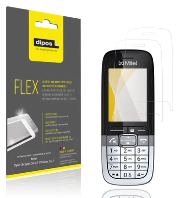Obrázek produktu pro 2x ochranná fólie pro telefon Mitel OpenScape DECT SL7, 100% krytí displeje, značka dipos Flex