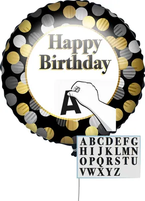 Produktbild von Personalisierbarer Happy Birthday Aluminiumballon Geburtstags-Deko
