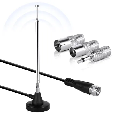 DAB/FM-Radioantenne, 3 m, Teleskop, Magnetfuß, 75 Ohm