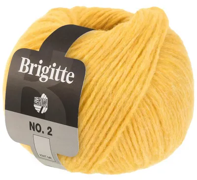 Produktbild von Lana Grossa BRIGITTE NO. 2 Wolle 50 g 140 m Alpaka Baumwolle Strickgarn Farbe 057 - Hellgelb