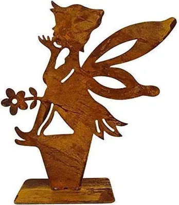 Produktbild von Gartendekoration Elfe 40cm Metall Rost rostige Gartendeko Edelrost