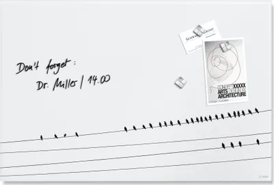 Zdjęcie produktu dla SIGEL GL284 SIGEL Glas-Magnettafel artverum® 60,0 x 40,0 cm Design Little Birds