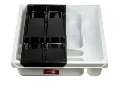 Produktbild von Besteckeinsatz 38,5 x 30,5 x 7 cm weiß/schwarz DOMOTTI
