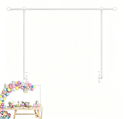 Tischdekorationsstange, Ballonbogen, Metall, verstellbar, weiß, 250x120 cm