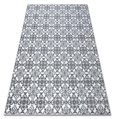 Image de Tapis ARGENT - W4949 Fleurs blanc / gris gris 160x220 cm