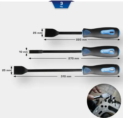Immagine prodotto di Set di raschietti BRILLIANT TOOLS da 3 pezzi - BT542025