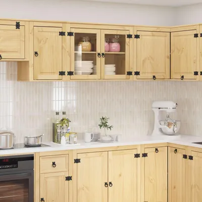 Produktbild von "Schlussverkauf" Sideboard Küche - 1 pc - Buffetschrank - SKI Honigbraun 60x32x40 cm Massives Kiefernholz  C10718