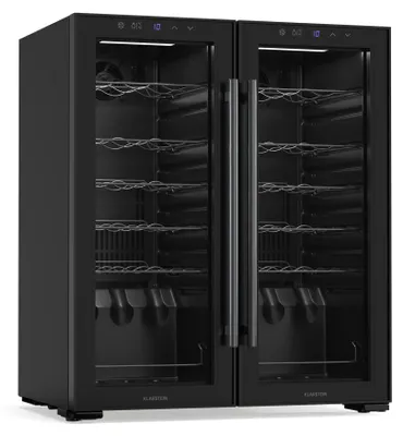 Obrázok produktu pre Klarstein Shiraz chladnička na víno 2 zóny - 36 fliaš, voľne stojaca, 5-18 °C, LED osvetlenie, dotykové ovládanie, elegantný dizajn, klíma na víno