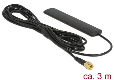 Immagine prodotto di Antenna LTE SMA 3 dBi omnidirezionale rigida con montaggio adesivo Delock