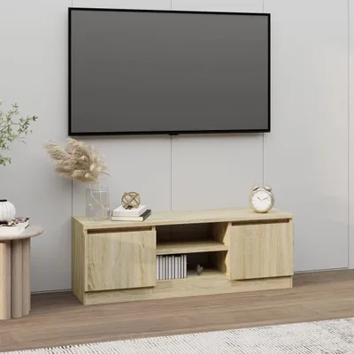 Produktbild von vidaXL Szafka pod TV z drzwiczkami dąb sonoma 102x30x36 cm