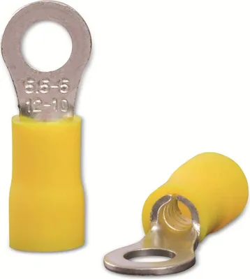 Image de Quadrios 22C457 Cosse à oeillet Section (max.)=6.0 mm² Trou Ø=5.3 mm Partiellement isolée Jaune 1 kit (22C457)