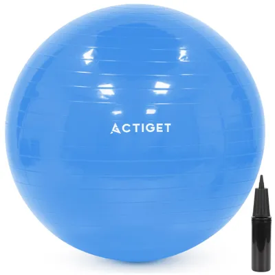 Obrázok produktu pre Fitness loptu ACTIGET 55 cm – na pilates, jógu a strečing, modrá, vrátane pumpy