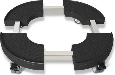 Obrázek produktu pro Jayseuw Plant Roller Flower Roller Pedestal Mobilní pojízdná deska do cca 200 kg černá