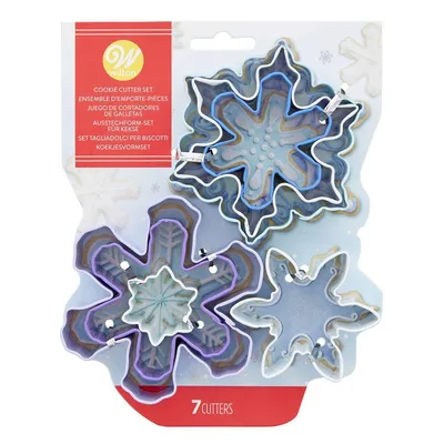 Produktbild von Wilton Ausstechformen Cookie Cutter Set Schneeflocken 7 Stück