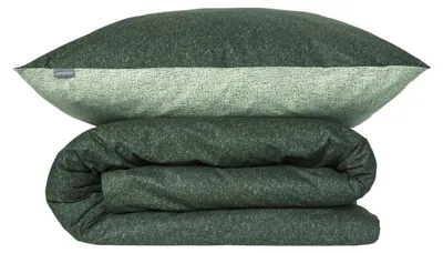 Produktbild von SCHIESSER Bettwäscheset Vinnie | 2-teilig | Zweifarbig | Renforcé | 100 % Baumwolle | YKK-Reißverschluss | 135x200 cm + 80x80 cm | Grün