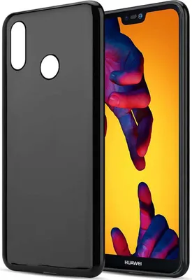 Produktbild von Cadorabo Hülle für Huawei P20 LITE 2018 / NOVA 3E Schutz Hülle in Schwarz Schutzhülle TPU Silikon Cover Etui Case