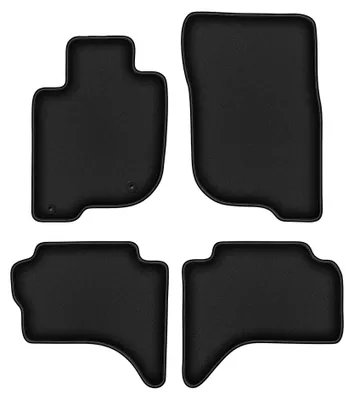 Productafbeelding van Velours automatten voor Mitsubishi L200 V vanaf 2015 – 4-delig, zwart, op maat – Wielganizator DURBAN