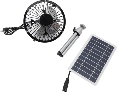 Obrázek produktu pro 10W solární panelový rozptylový ventilátor Monokrystalický křemíkový ventilátor se stojanem pro Pet House Chicken Coop RV Greenhouse