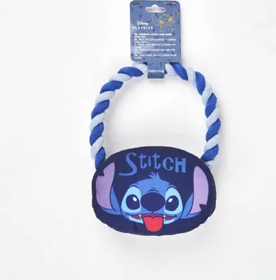 Produktbild von Disney Lilo & Stitch Hundespielzeug Quietschplüsch mit Zerrseil