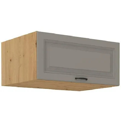 Zdjęcie produktu dla Szafka nad okap głęboka SOPHIA – szerokość 80 cm, jasnoszara/dąb artisan