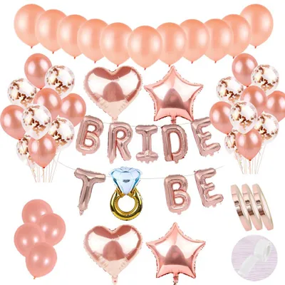 58-teiliges Ballon-Deko-Set Roségold für Feiern