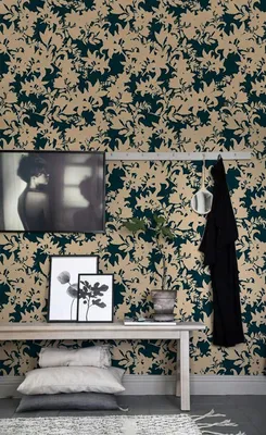 Produktbild von Coloray Fototapete 104x70 cm Latextapete Magicstick - Weinleseblumen beige.