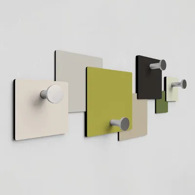 Immagine prodotto di Giallobus - 01 - Tacto - Giallobus - 60L x 25l cm - Attaccapanni da parete e ganci - Legno Mdf + Alluminio