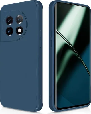 Image de Etui silicone fin pour OnePlus 11 en silicone liquide souple, mat, résistant aux rayures bleu