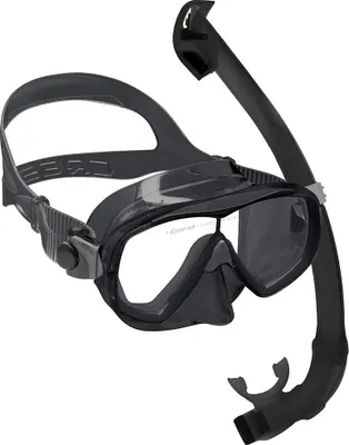 Produktbild von Cressi Estrella & Seal Dry Schnorchelset Schwarz  Schwarz One Size