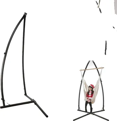 Obrázek produktu pro Konstrukce závěsného křesla, maximální nosnost 110 kg, výškově nastavitelná, design s křížovou základnou, nastavení ocelových řetězů, vhodná pro většinu závěsných křesel