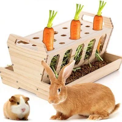 Image de Station d'alimentation en bois pour lapins