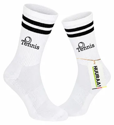 Produktbild von Huuraa Uni Socken Tennis Ball 42/46 Black Baumwolle Tennissocken Geschenkidee