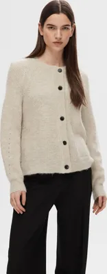 Produktbild von SELECTED FEMME Strickjacke Relaxed Fit Rundhals Raglanärmel Fallmaschen Größe: S