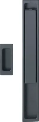 Produktbild von HOPPE Hebeschiebegarnitur AUSTIN Muschelgriff, Aluminium schwarz matt